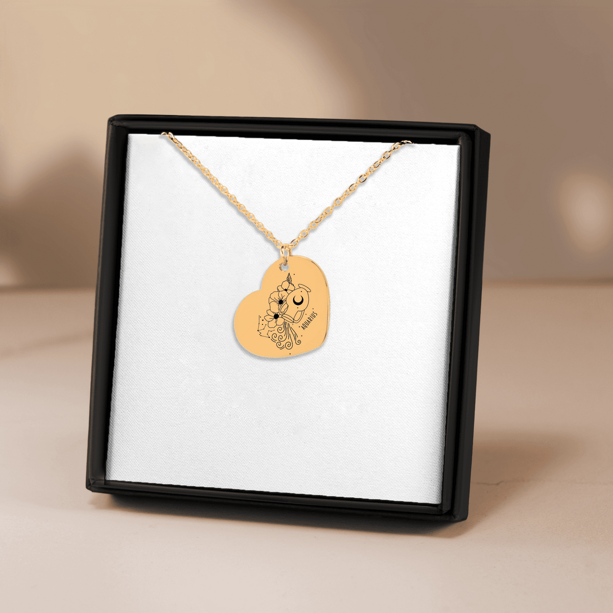 Collier Coeur Signe Astrologique Verseau