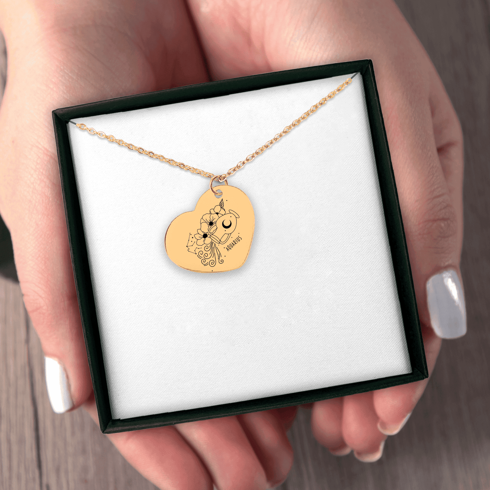 Collier Coeur Signe Astrologique Verseau