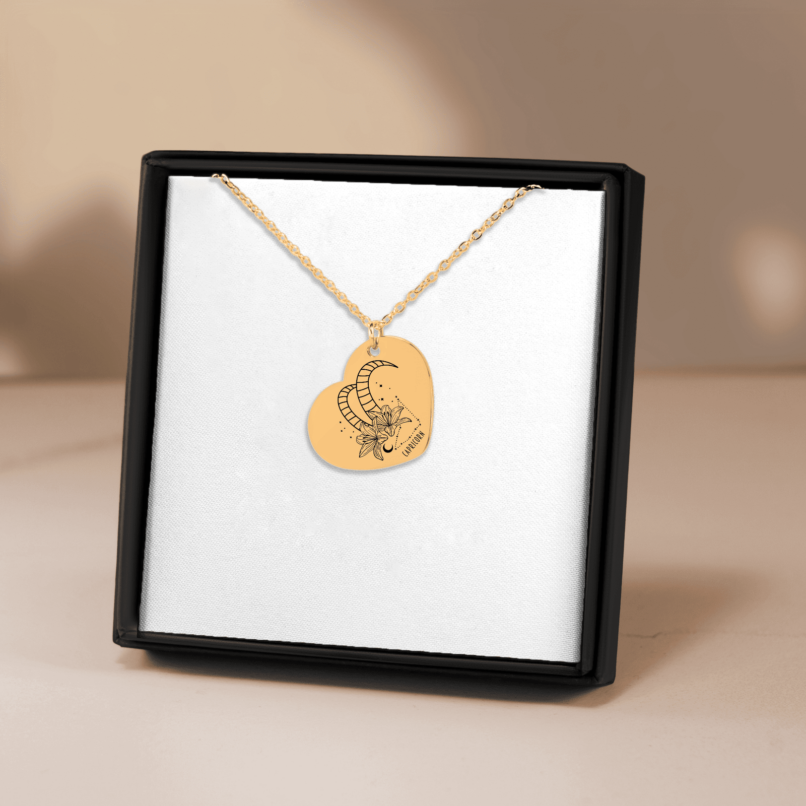Collier Coeur Signe Astrologique Capricorne