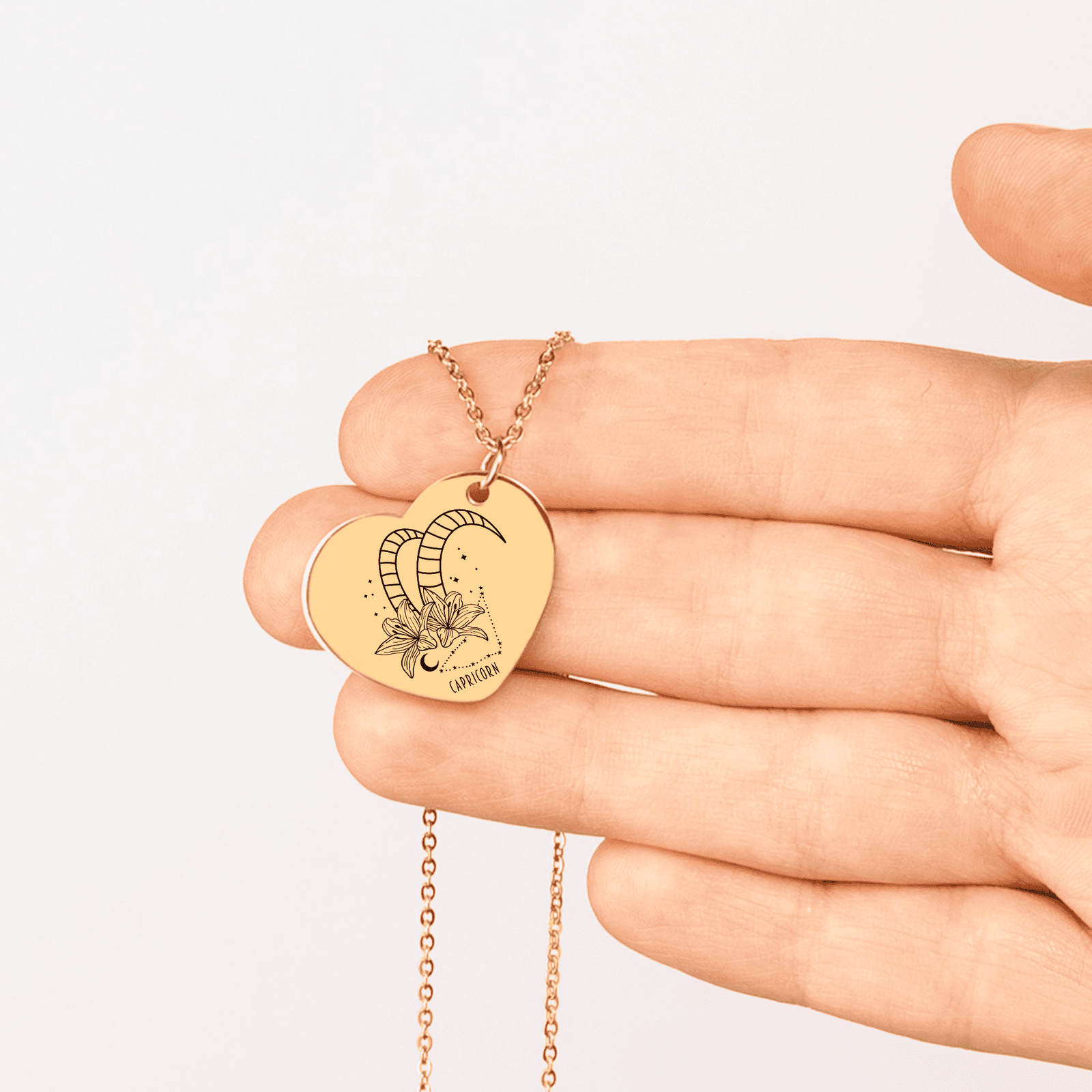 Collier Coeur Signe Astrologique Capricorne
