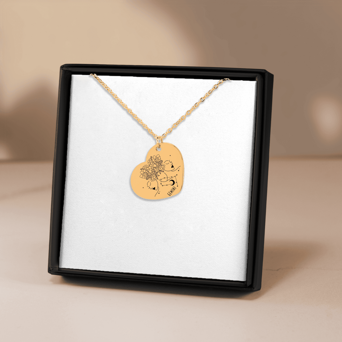 Collier Coeur Signe Astrologique Gémeaux