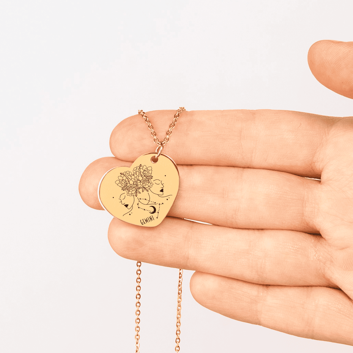 Collier Coeur Signe Astrologique Gémeaux