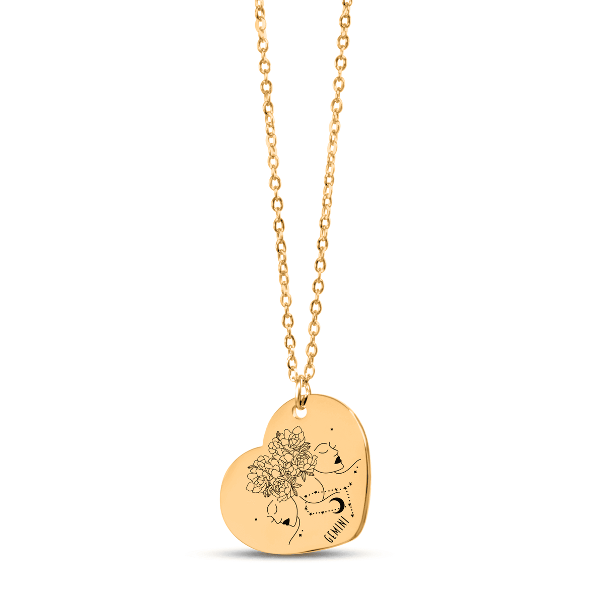 Collier Coeur Signe Astrologique Gémeaux