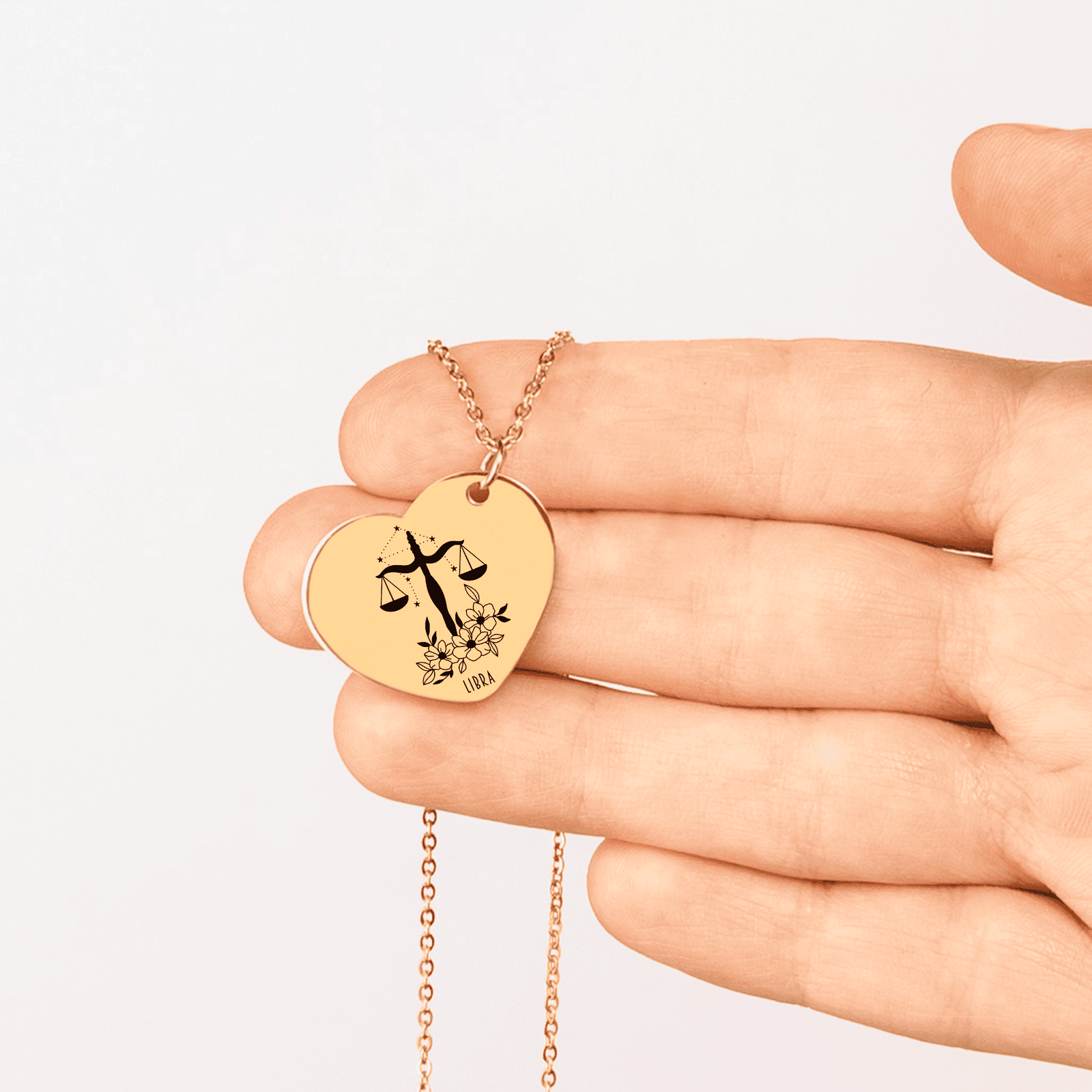 Collier Coeur Signe Astrologique Balance