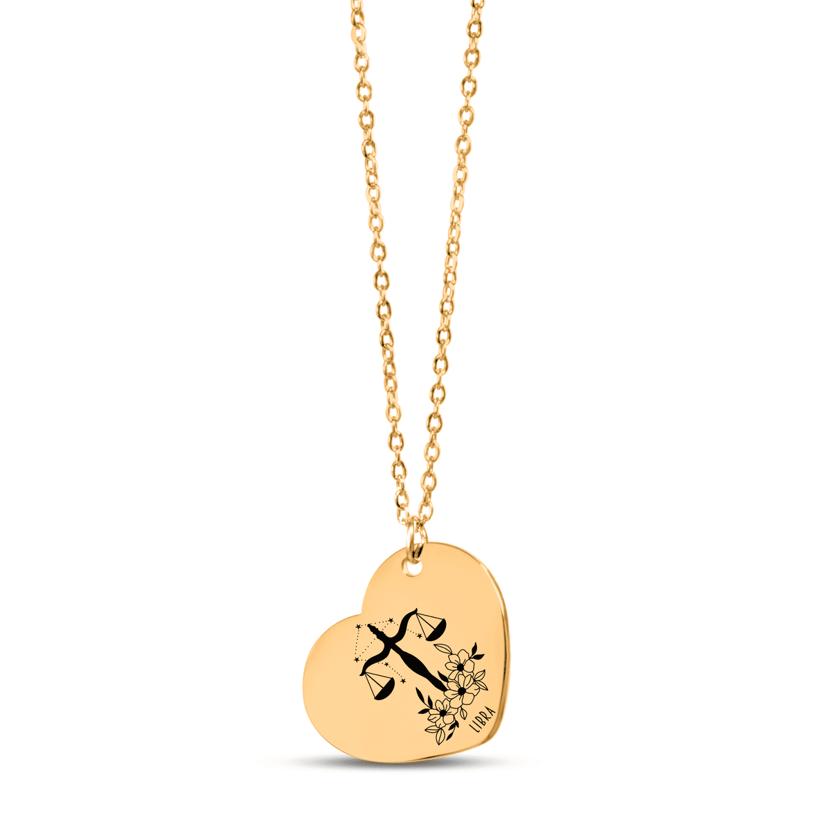 Collier Coeur Signe Astrologique Balance