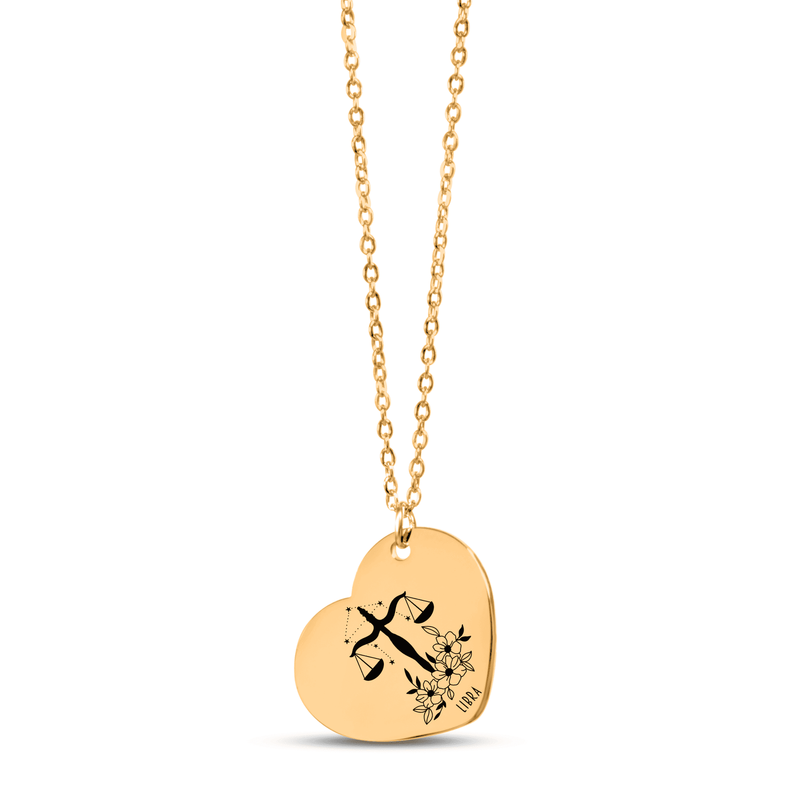 Collier Coeur Signe Astrologique Balance