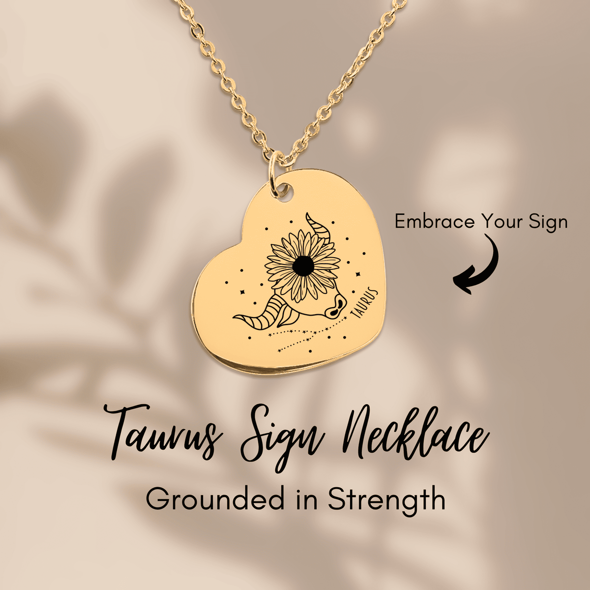 Collier Coeur Signe Astrologique Taureau