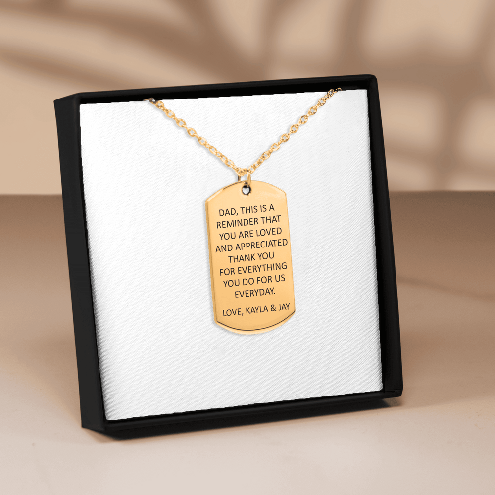 Collier Message Personnalisé Gravé