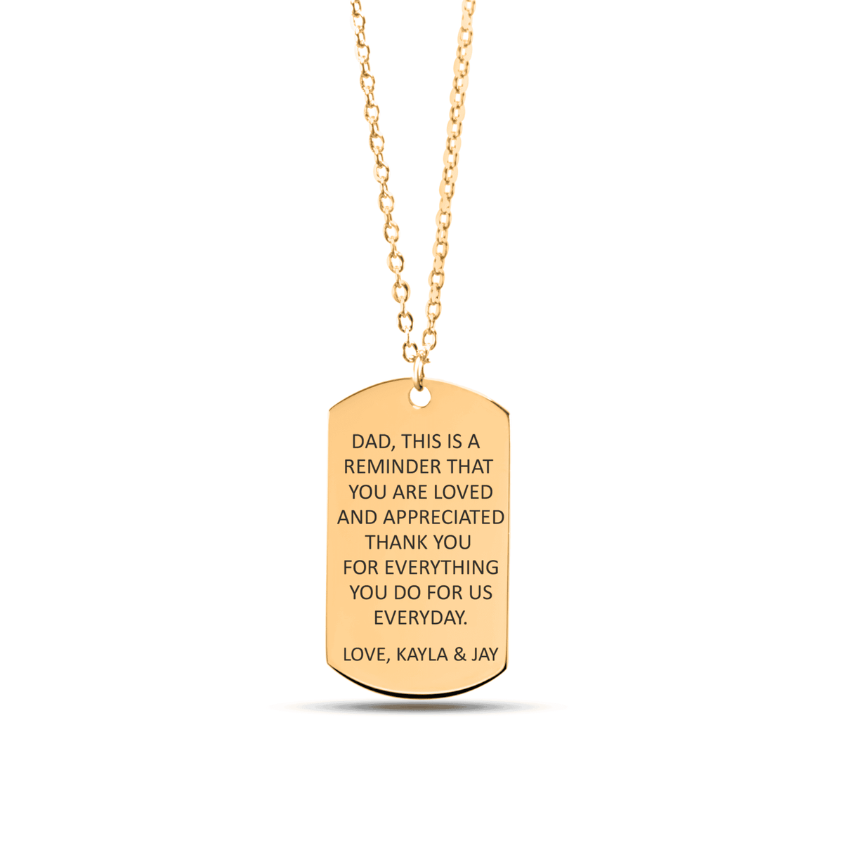 Collier Message Personnalisé Gravé
