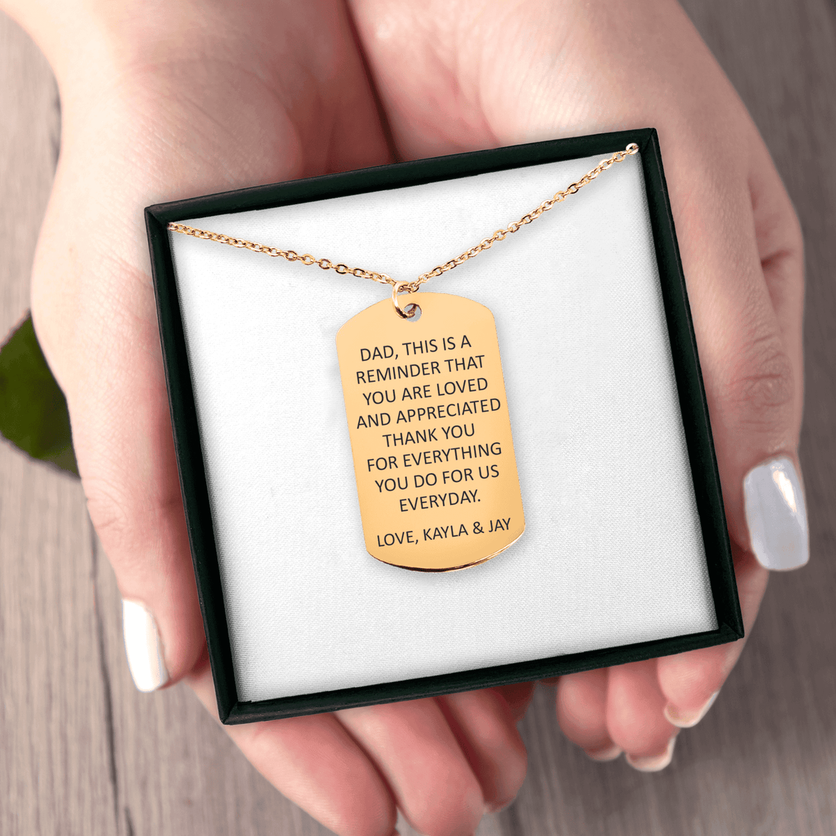 Collier Message Personnalisé Gravé