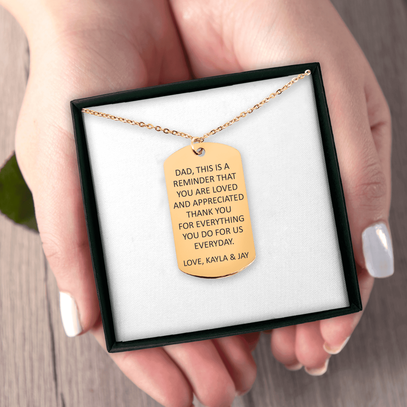 Collier Message Personnalisé Gravé