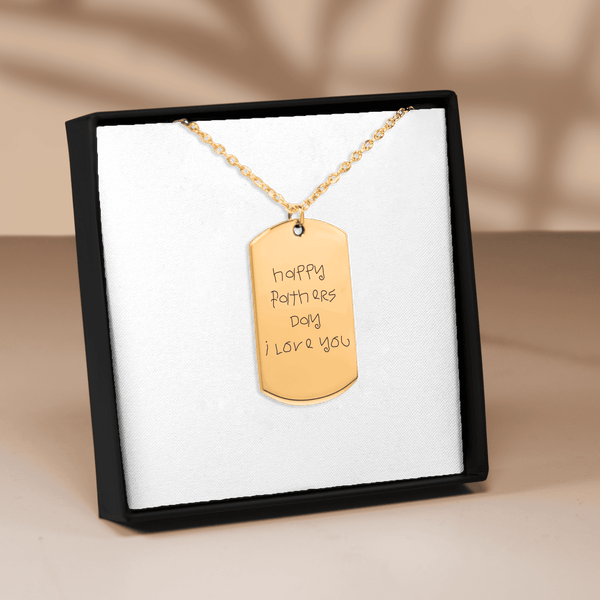 Collier Écriture Manuscrite Gravée