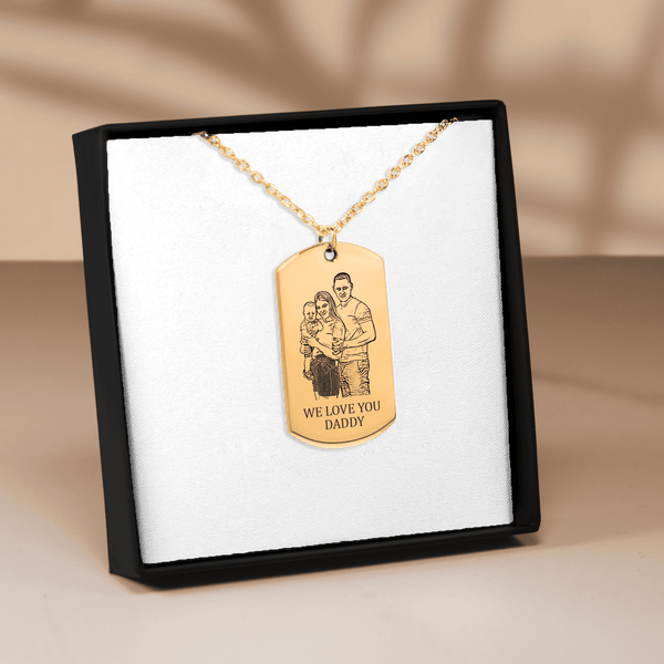 Collier Portrait Personnalisé Gravé