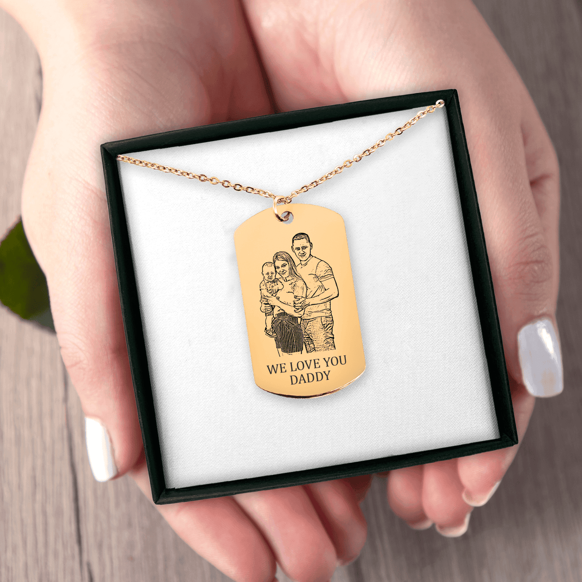 Collier Portrait Personnalisé Gravé