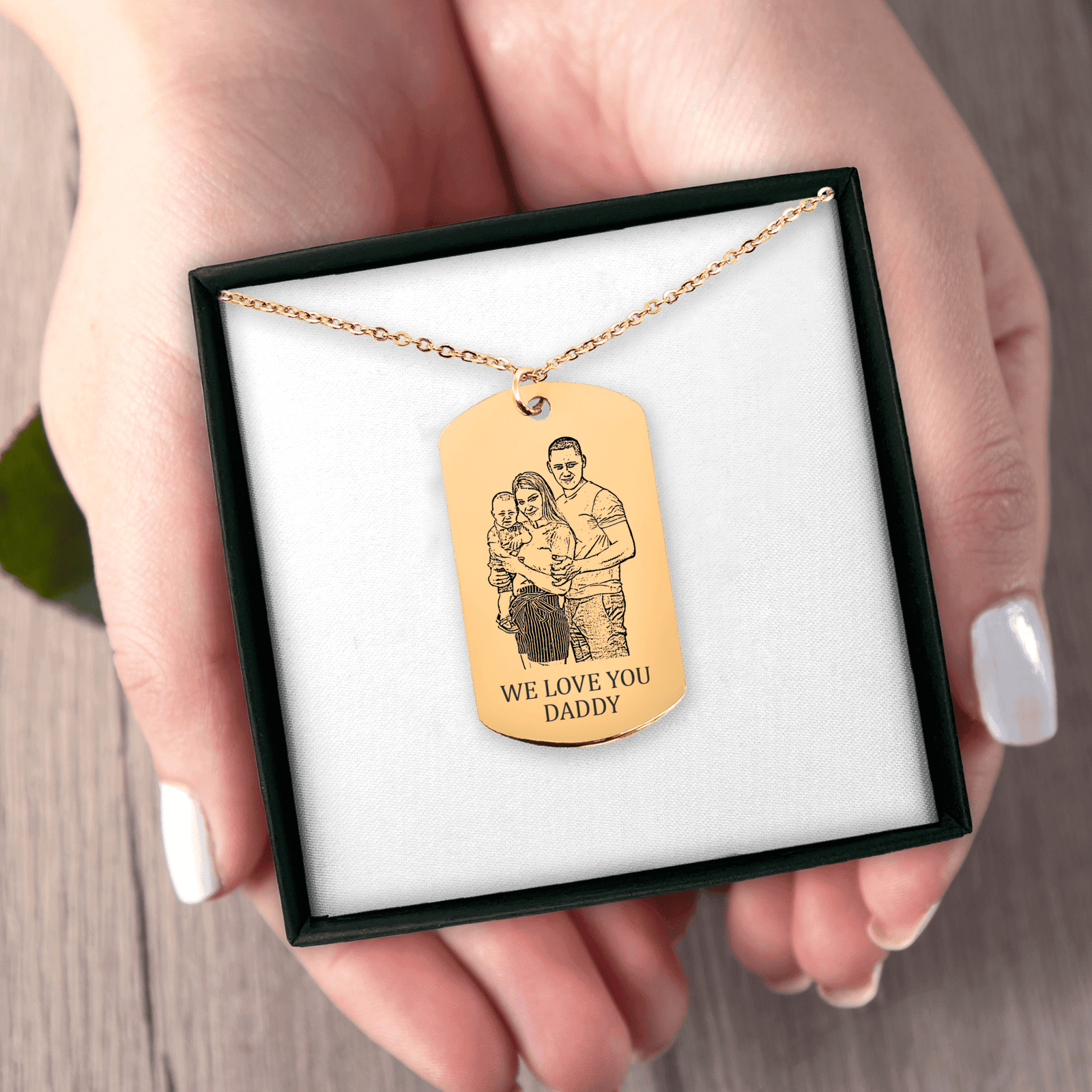 Collier Portrait Personnalisé Gravé