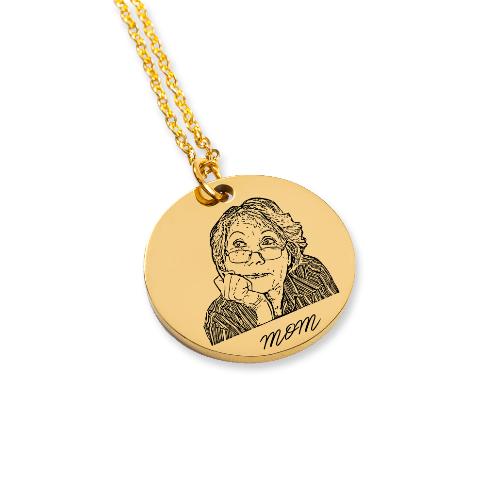 Collier Pendentif Personnalisé Portrait Humain — vue 2