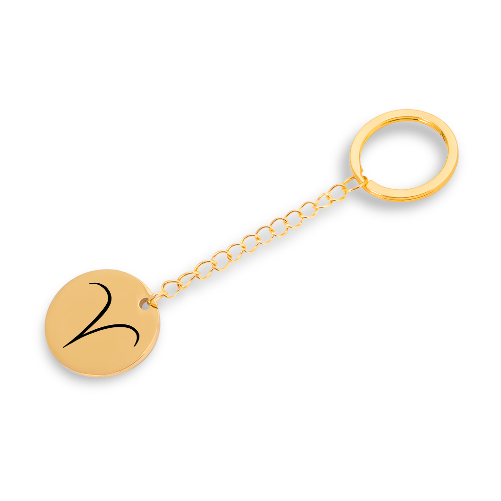 Porte-clés signe astrologique bélier gravé