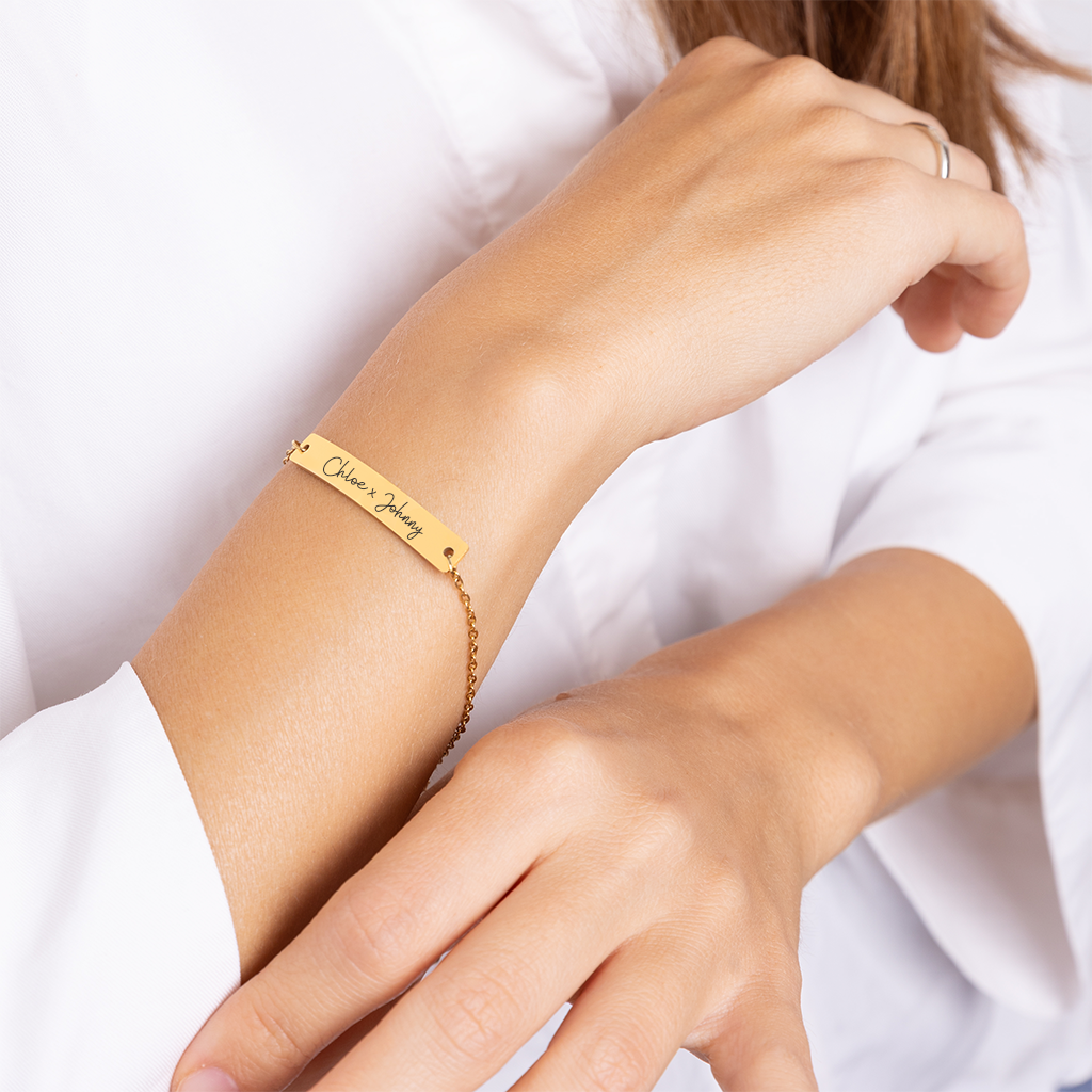 Bracelet prénoms personnalisé horizontal — vue 2
