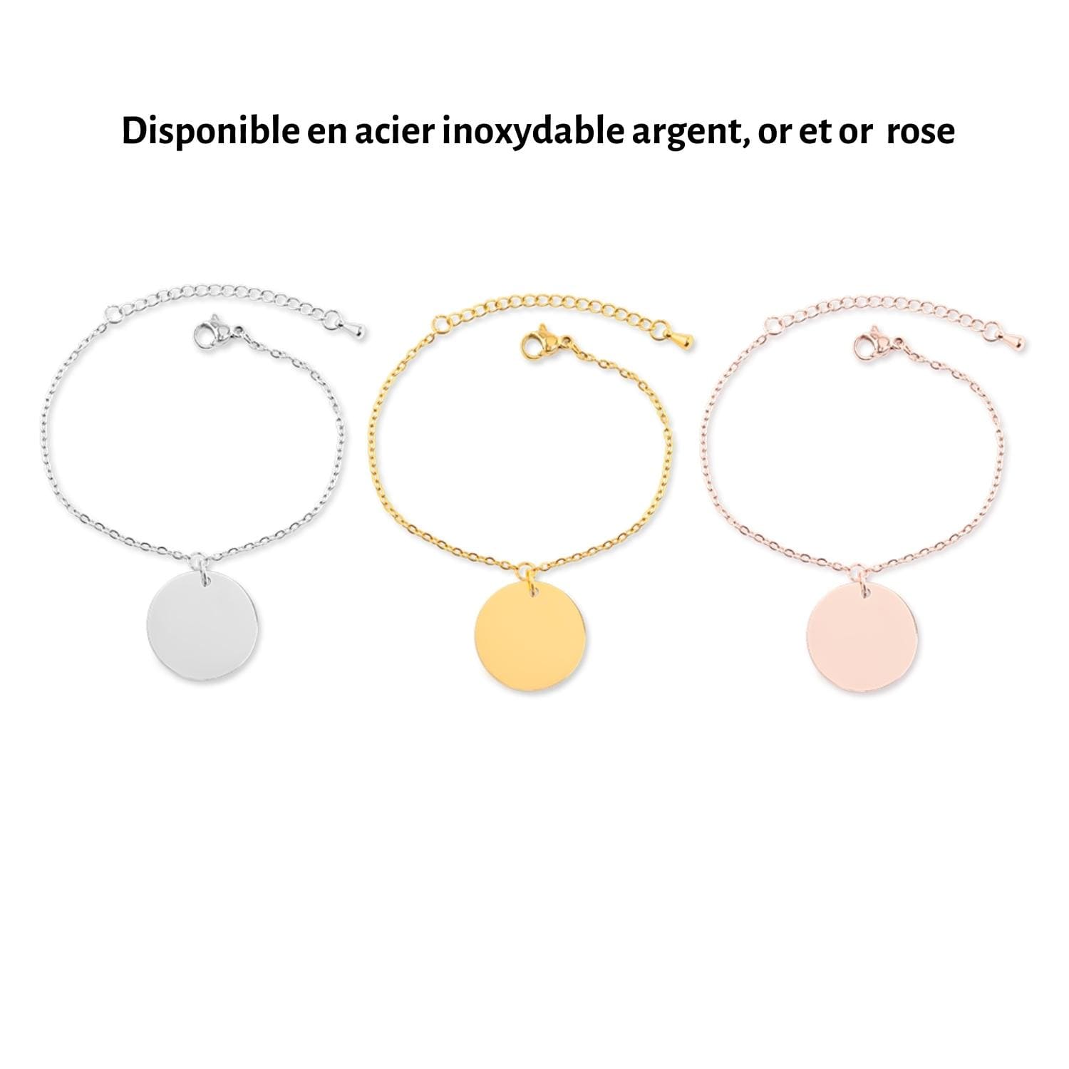 Bracelet personnalisé fleur et prénom de naissance — vue 5