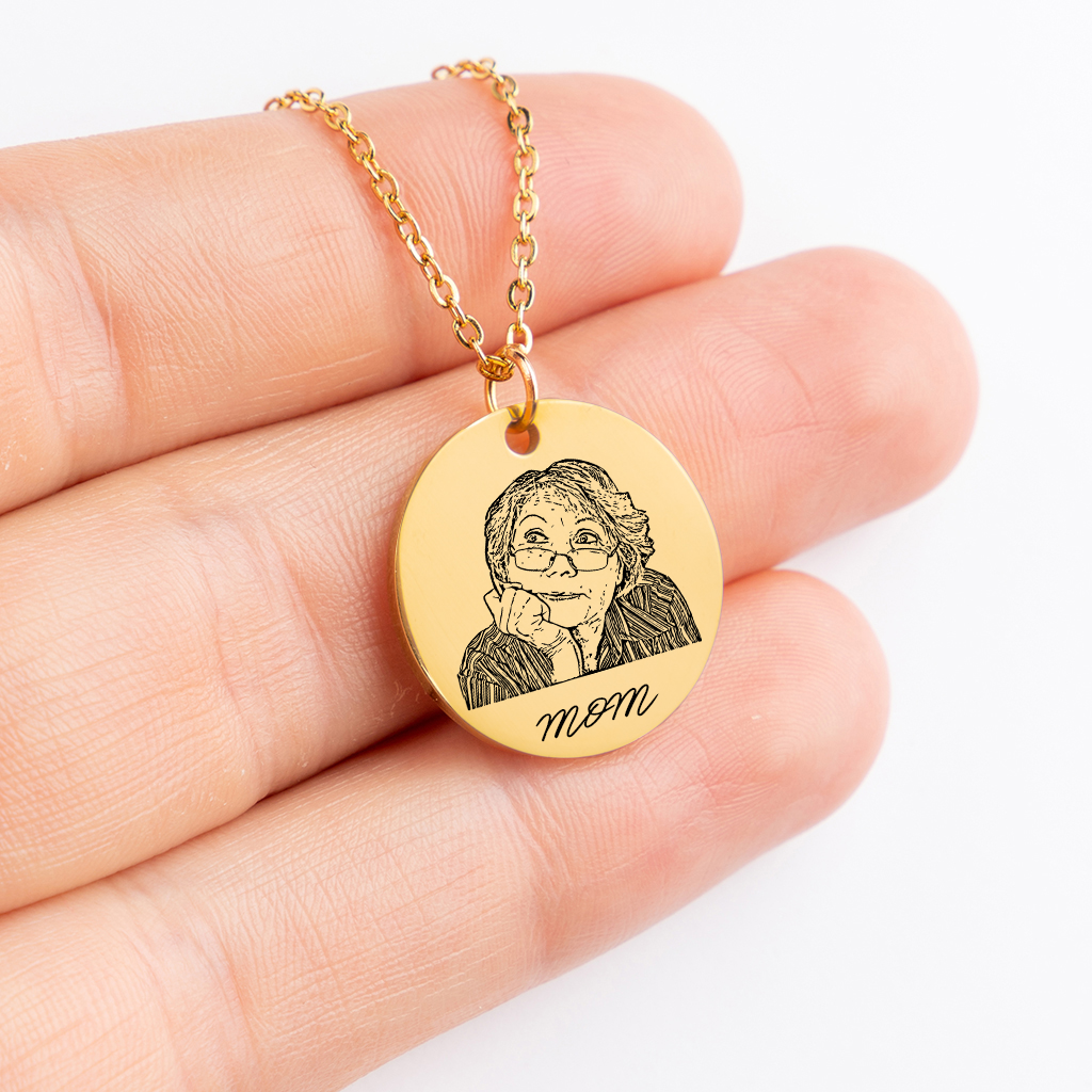 Collier Pendentif Personnalisé Portrait Humain — vue 3