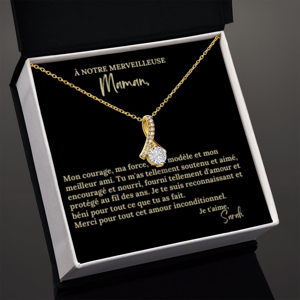Collier pour Maman-Fille avec Message Personnalisable