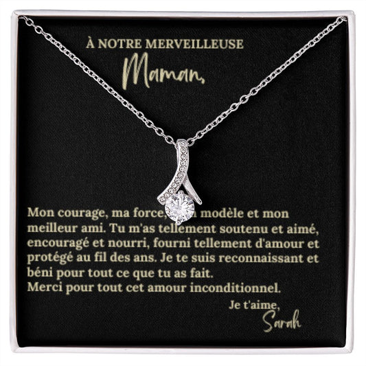 Collier pour Maman-Fille avec Message Personnalisable