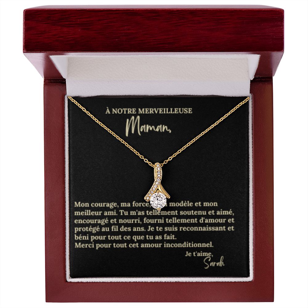 Collier pour Maman-Fille avec Message Personnalisable