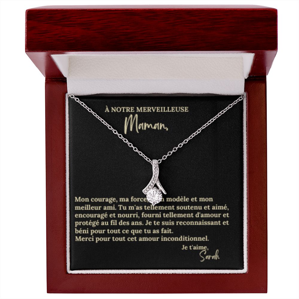 Collier pour Maman-Fille avec Message Personnalisable