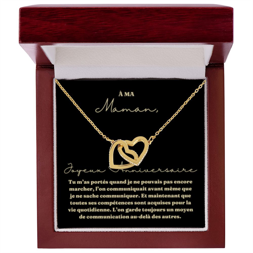 Collier pour Maman Coeur-lié avec Message Personnalisable