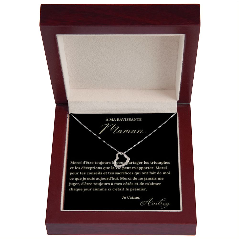 Collier Pour Maman-Fille avec une Carte Personnalisable