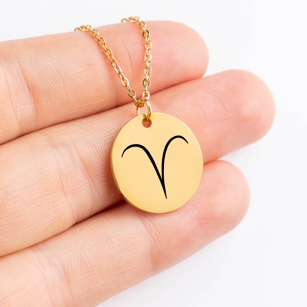 Collier signe astrologique personnalisé gravé, acier inoxydable — vue 4